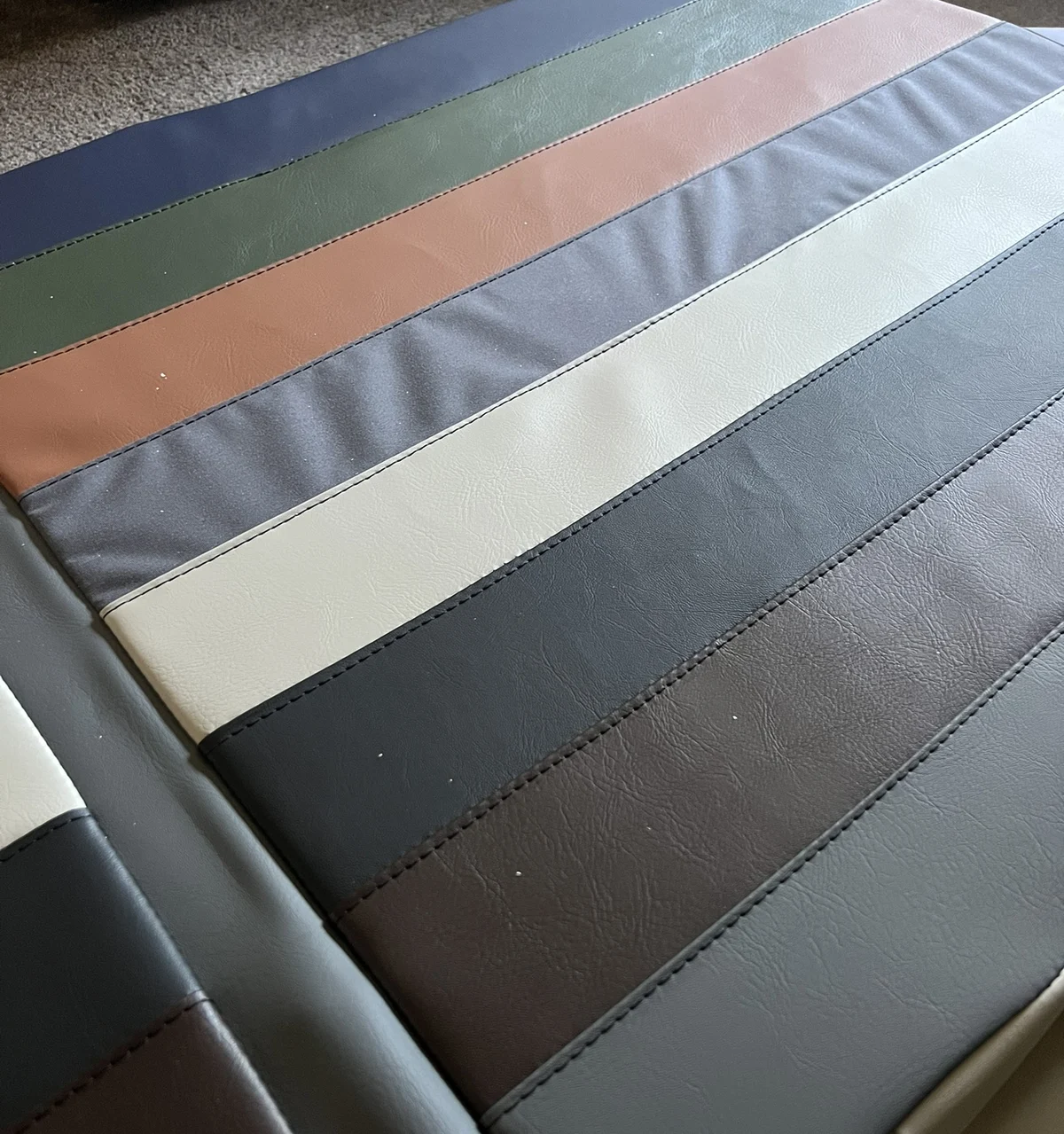 Hot tub cover vinyl colour samples